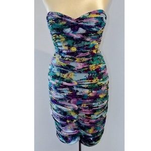 NWT BCBG ruched strapless dress